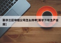 新华三区块链公司怎么样啊[新华三信息产业园]